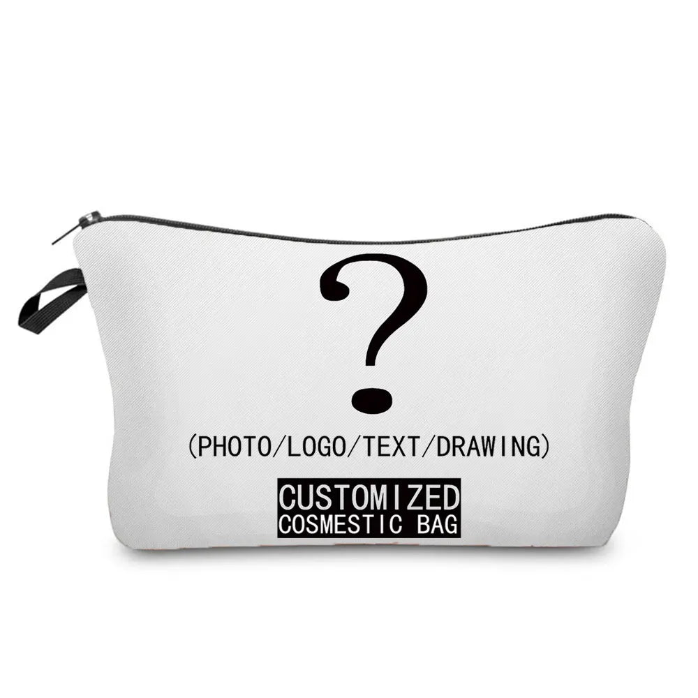 Skull Print Women Cosmetic Bags Personality Makeup Pouch Portable Travel Storage Bag Lipstick Organizer Cases Zipper Makeup Bag