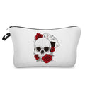 Skull Print Women Cosmetic Bags Personality Makeup Pouch Portable Travel Storage Bag Lipstick Organizer Cases Zipper Makeup Bag