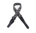 Skull Guitar Strap Polyester Woven Leather head 2'' Wide