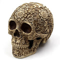 Human Skull Head Sculpture Decor, Creative Skull Flowers, Halloween Decoration, Home Decor