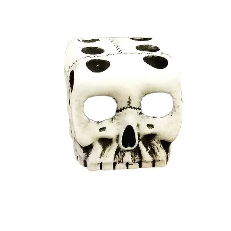 10 PCS Skull Dice Resin Skeleton Dice 6 Sided Skull Face Skeleton Dice Creative Gothic Skeleton Dice Scary Table Ornament