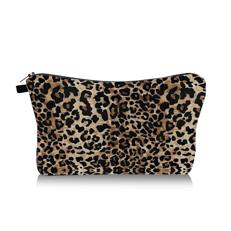 Hot selling Halloween skull makeup bag with high-end feel, women's hand-held storage bag, travel portable toiletries bag