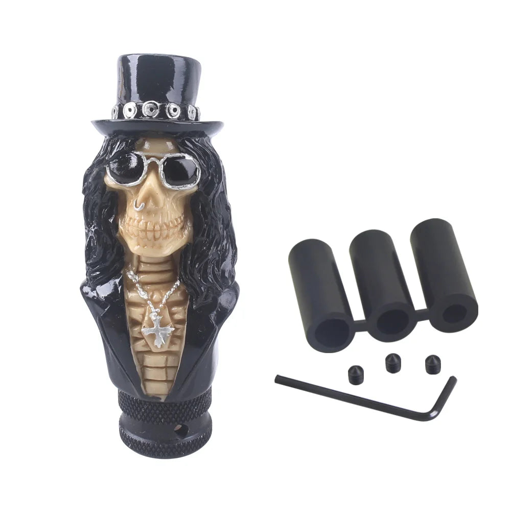Skull Shape Head Shift Knob Car Accessories Auto Parts Decoration Car Manual Gear Stick Shifter Lever Knob Gear Shift Knober