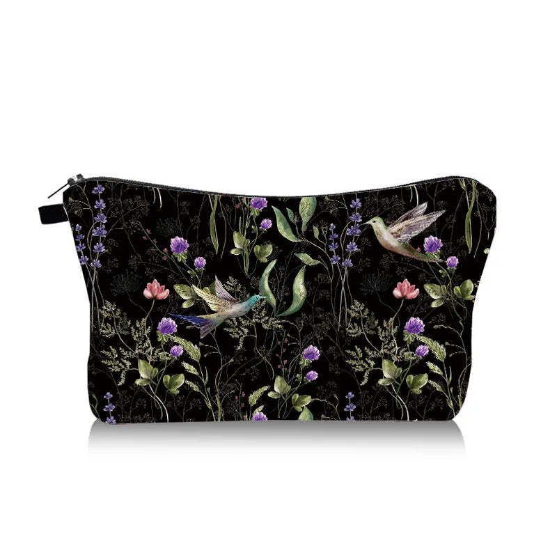 Hot selling Halloween skull makeup bag with high-end feel, women's hand-held storage bag, travel portable toiletries bag