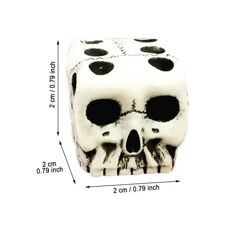 10 PCS Skull Dice Resin Skeleton Dice 6 Sided Skull Face Skeleton Dice Creative Gothic Skeleton Dice Scary Table Ornament