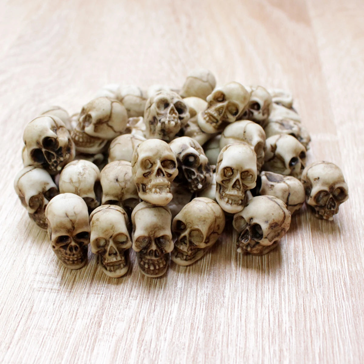 20pcs Mini Skulls, Small Skeleton Head Flowerpot Decor Realistic Skull Crafts Halloween Garden Decoration Bonsai Courtyard Ornam
