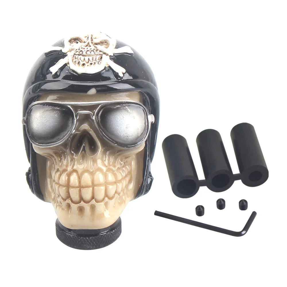 Skull Shape Head Shift Knob Car Accessories Auto Parts Decoration Car Manual Gear Stick Shifter Lever Knob Gear Shift Knober