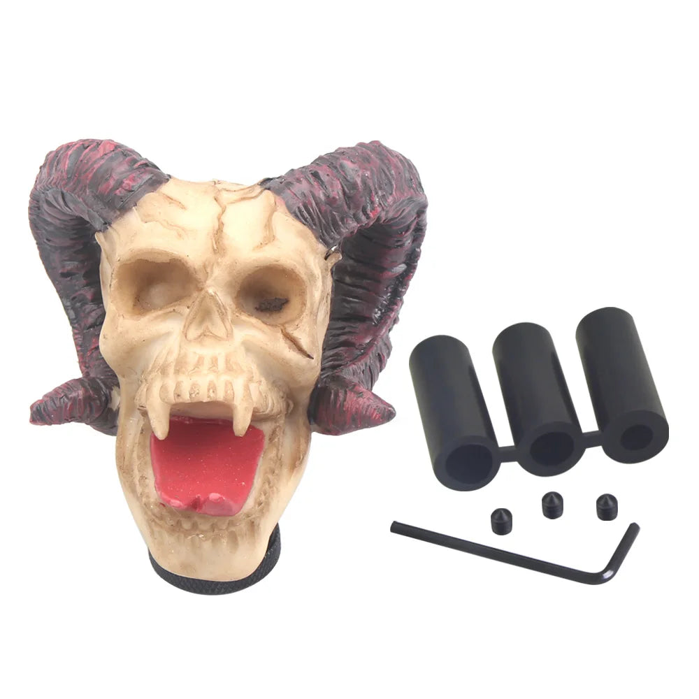Skull Shape Head Shift Knob Car Accessories Auto Parts Decoration Car Manual Gear Stick Shifter Lever Knob Gear Shift Knober