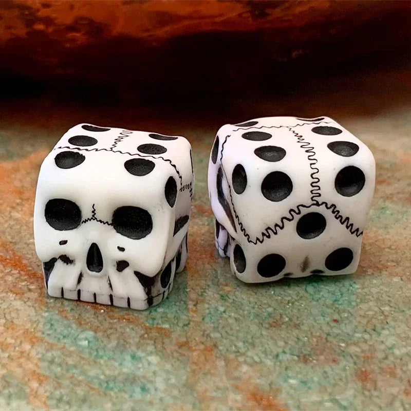 10 PCS Skull Dice Resin Skeleton Dice 6 Sided Skull Face Skeleton Dice Creative Gothic Skeleton Dice Scary Table Ornament
