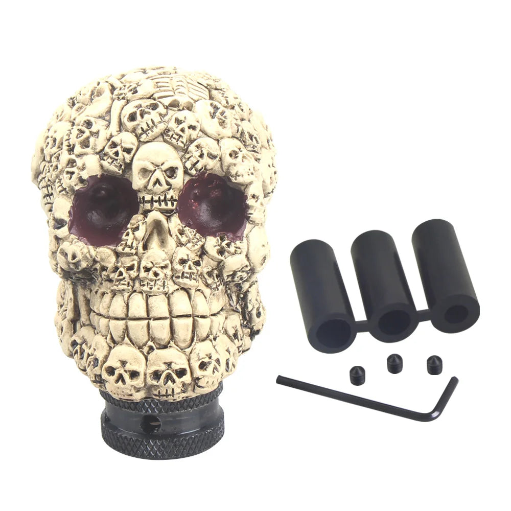 Skull Shape Head Shift Knob Car Accessories Auto Parts Decoration Car Manual Gear Stick Shifter Lever Knob Gear Shift Knober