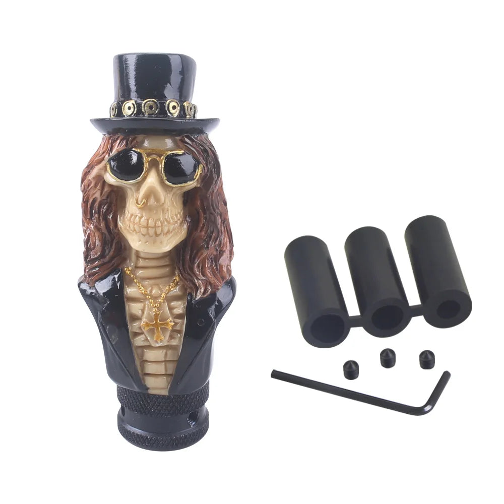 Skull Shape Head Shift Knob Car Accessories Auto Parts Decoration Car Manual Gear Stick Shifter Lever Knob Gear Shift Knober