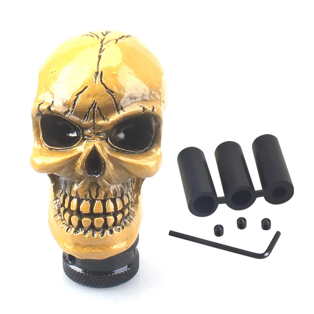 Skull Shape Head Shift Knob Car Accessories Auto Parts Decoration Car Manual Gear Stick Shifter Lever Knob Gear Shift Knober